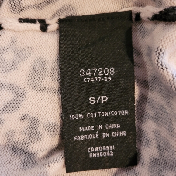 DALIA Sweater, Lightweight, Off-White With Black Pattern, Size Small - Picture 7 of 10